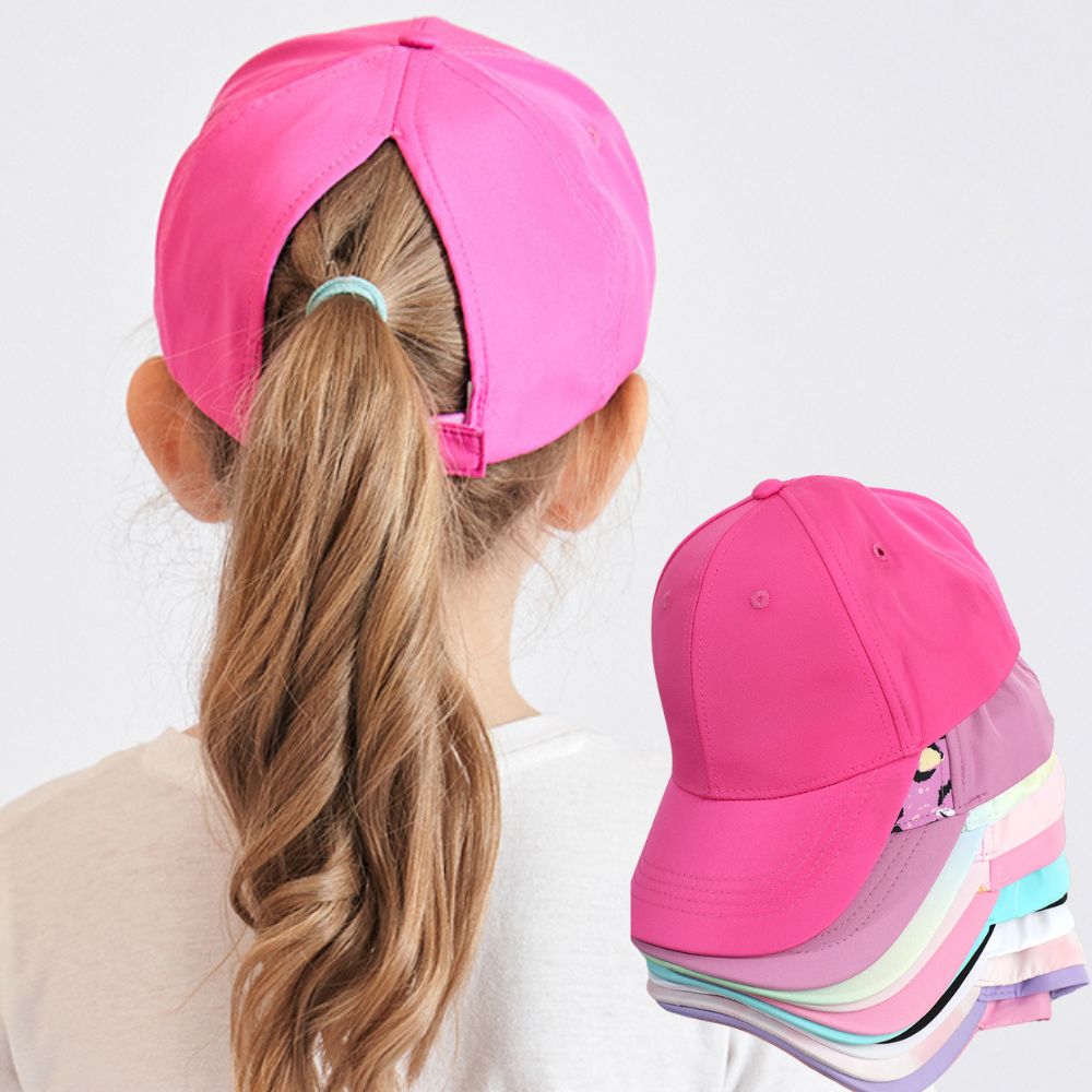 Baseball Cap Structured - Hot High Ponytail Kids Hat Baseball