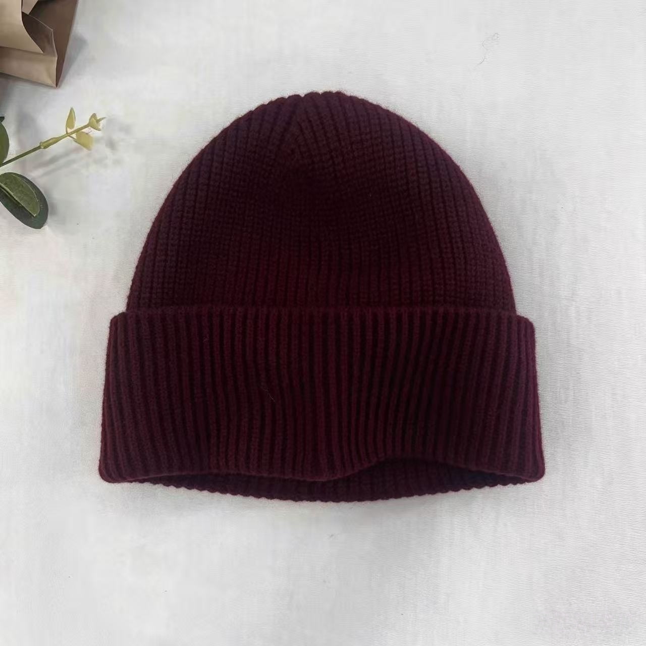 Navy Blue Ribbed Knit Thermal  - Beanie Cuffed Knit recension och pris