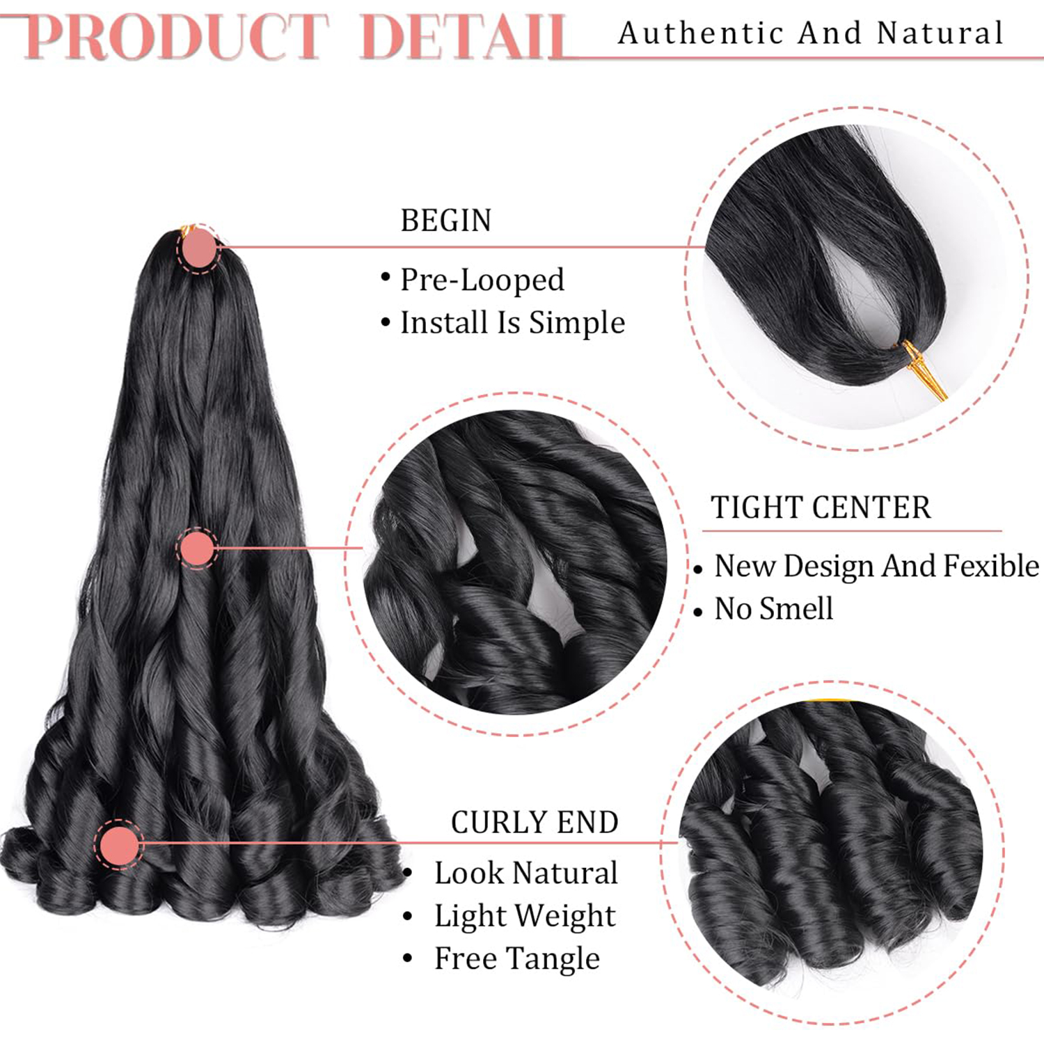 French Curly Braiding Hair 12/ - Beret French Wool recension och pris