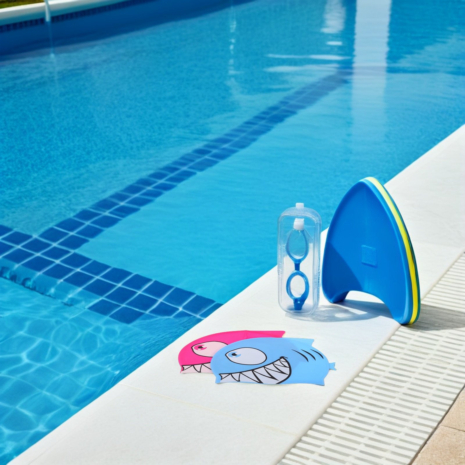 2Pcs Kids Fish Pattern Silicon - Swim Hat Silicone recension och pris