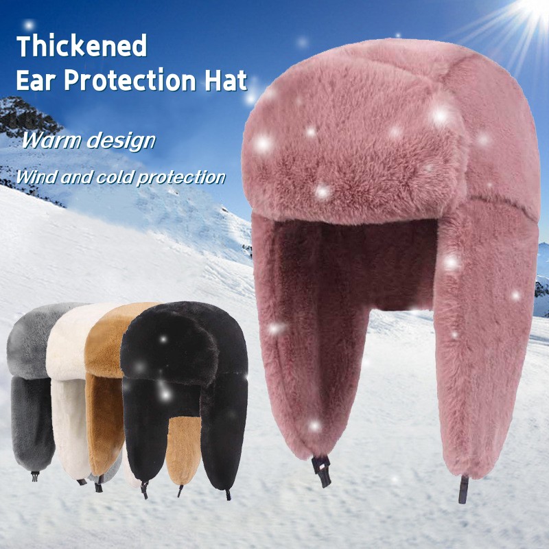 New Winter Warm Thick Plush Bo - Trapper Hat Ear Flap recension och pris