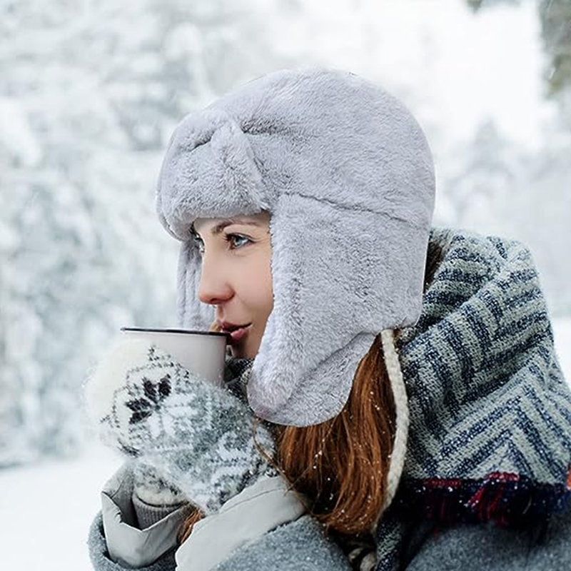 New Winter Warm Thick Plush Bo - Trapper Hat Ear Flap recension och pris