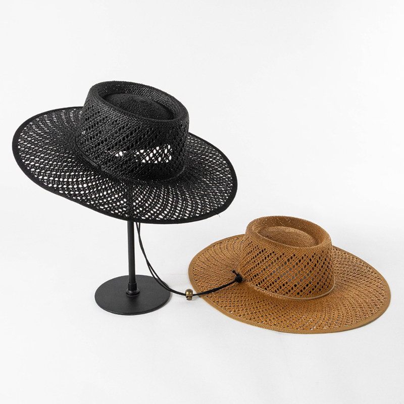 New Hand Woven Hollow Circular - Cowboy Hat Straw recension och pris