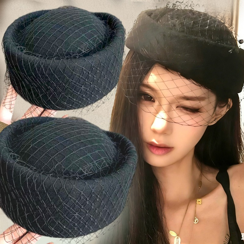 Fashion Mesh Flat Top Beret Ha - Beret French Wool recension och pris