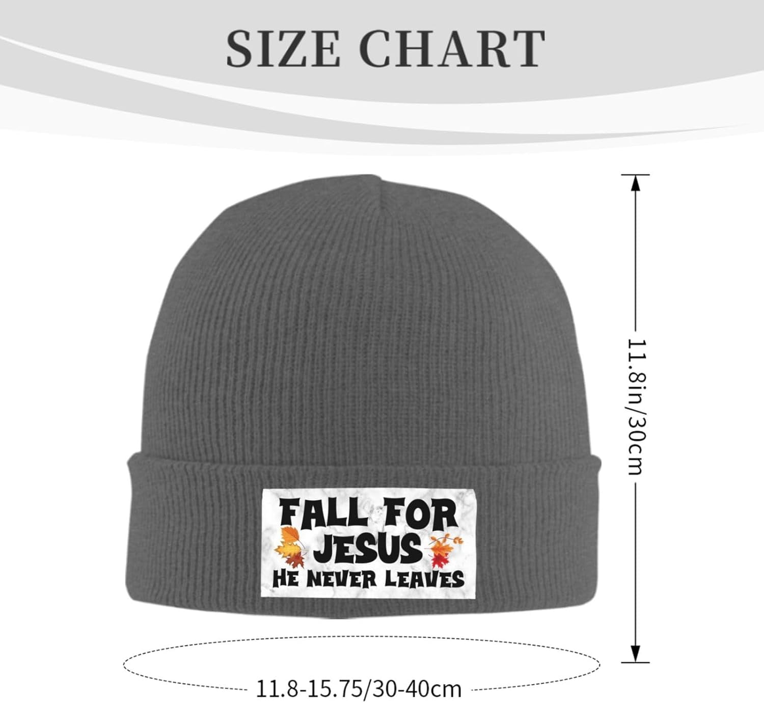 Fall For Jesus He Never Leaves - Beanie Cuffed Knit recension och pris