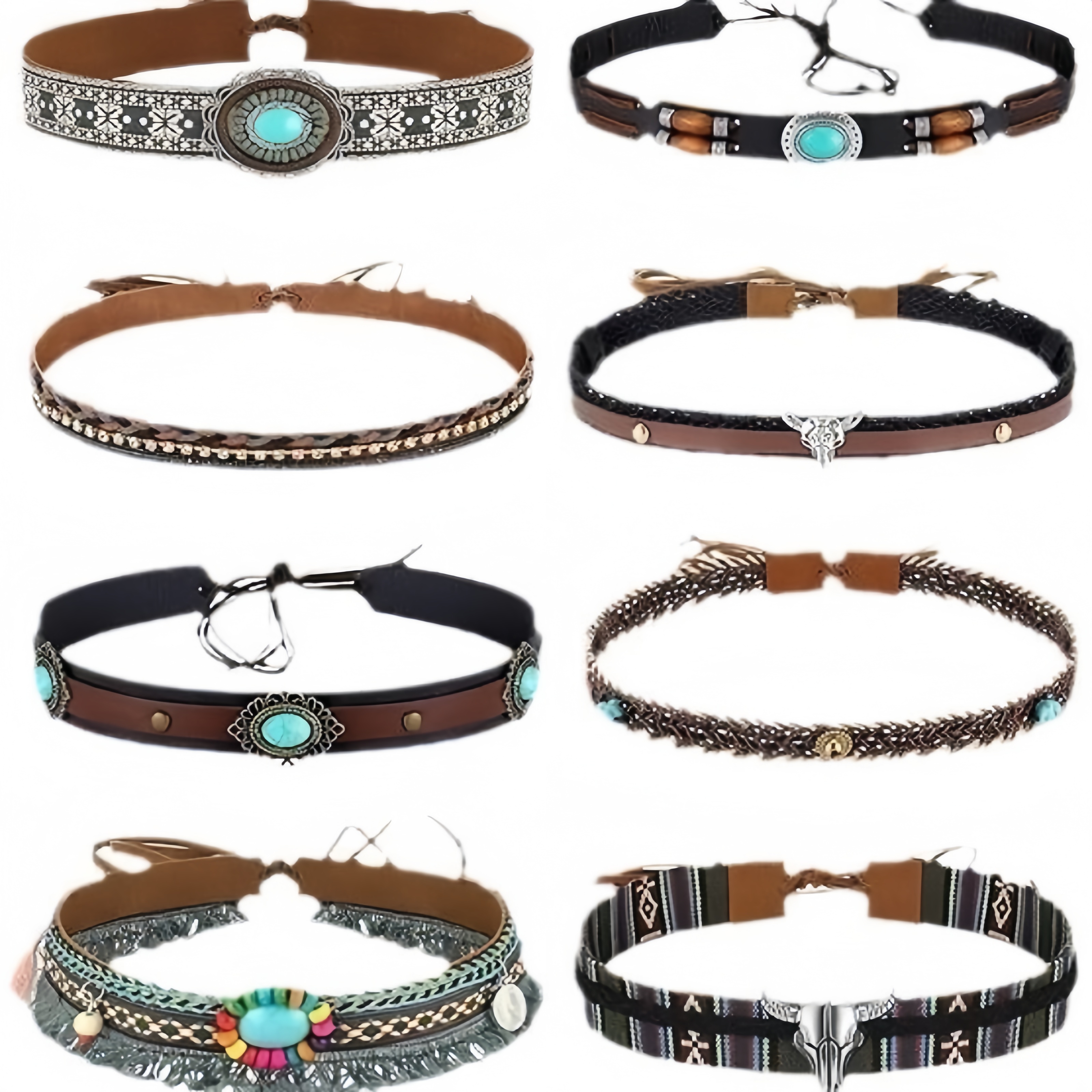 Retro Ethnic Style Belt, Headb - Cowboy Hat Straw recension och pris