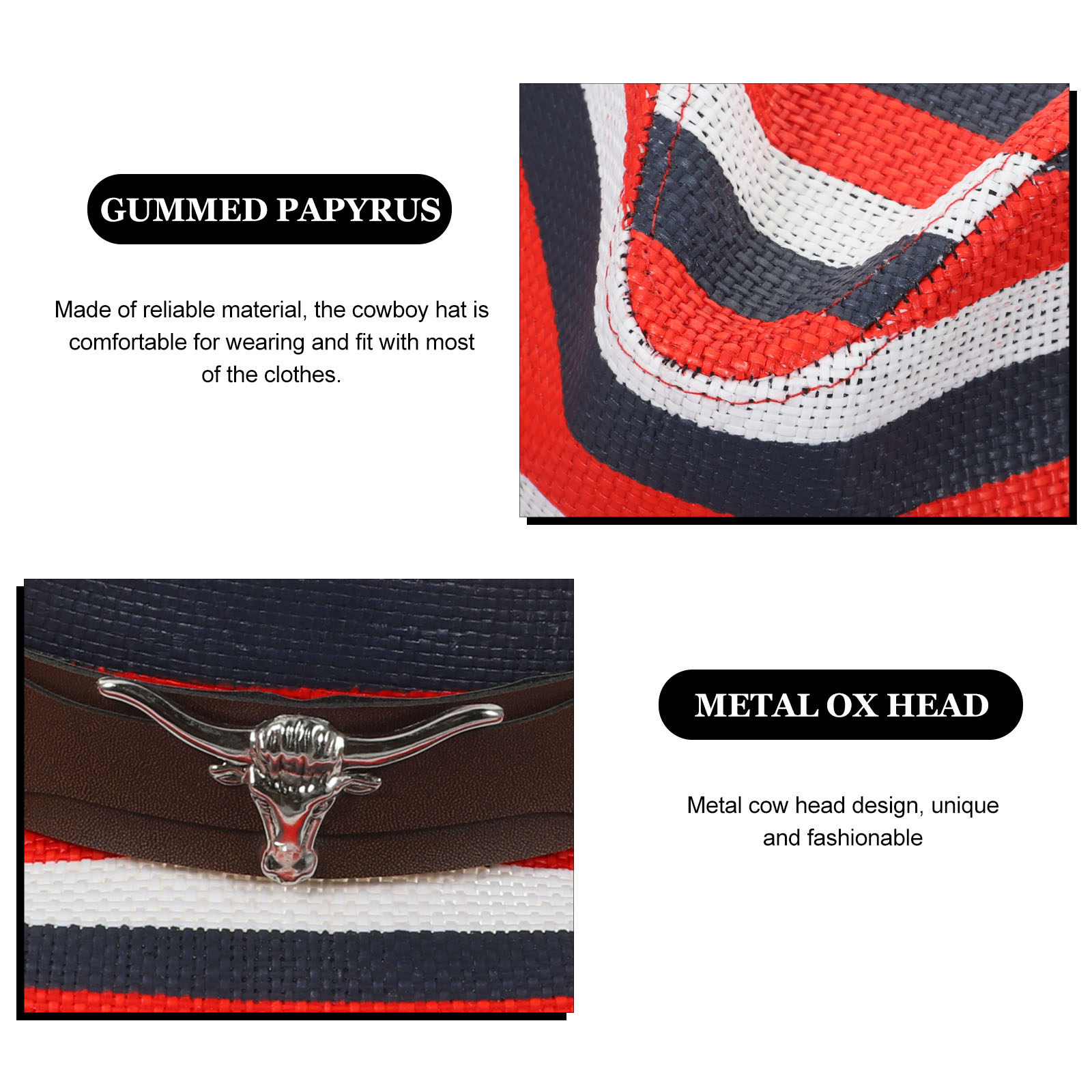 Cowboy Hat Western Style Fashi - Sun Hat Wide Brim recension och pris