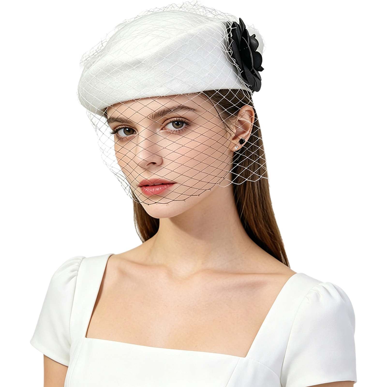 Vintage Artificial Flower Brid - Beret French Wool recension och pris
