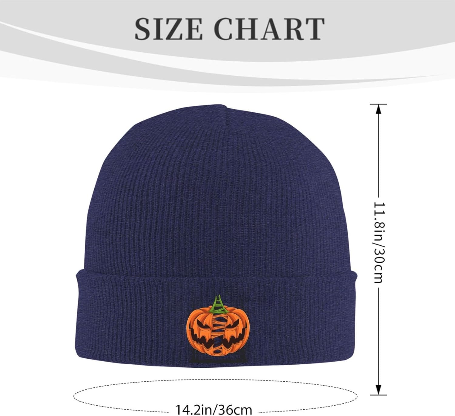 Scary Halloween Pumpkins with  - Beanie Cuffed Knit recension och pris