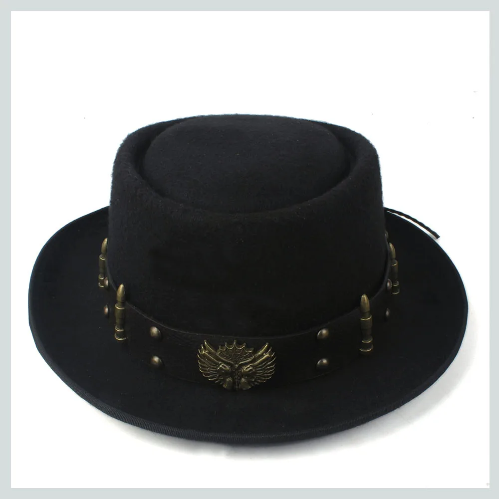 Pork Pie Hat for Men Women wit - Fedora Hat Wool recension och pris