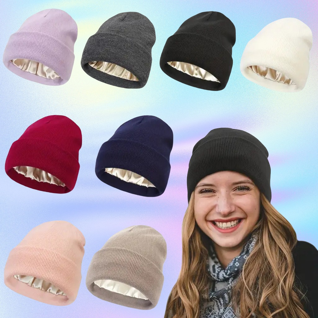 Unisex Satin Lined Anti Static - Beanie Cuffed Knit recension och pris