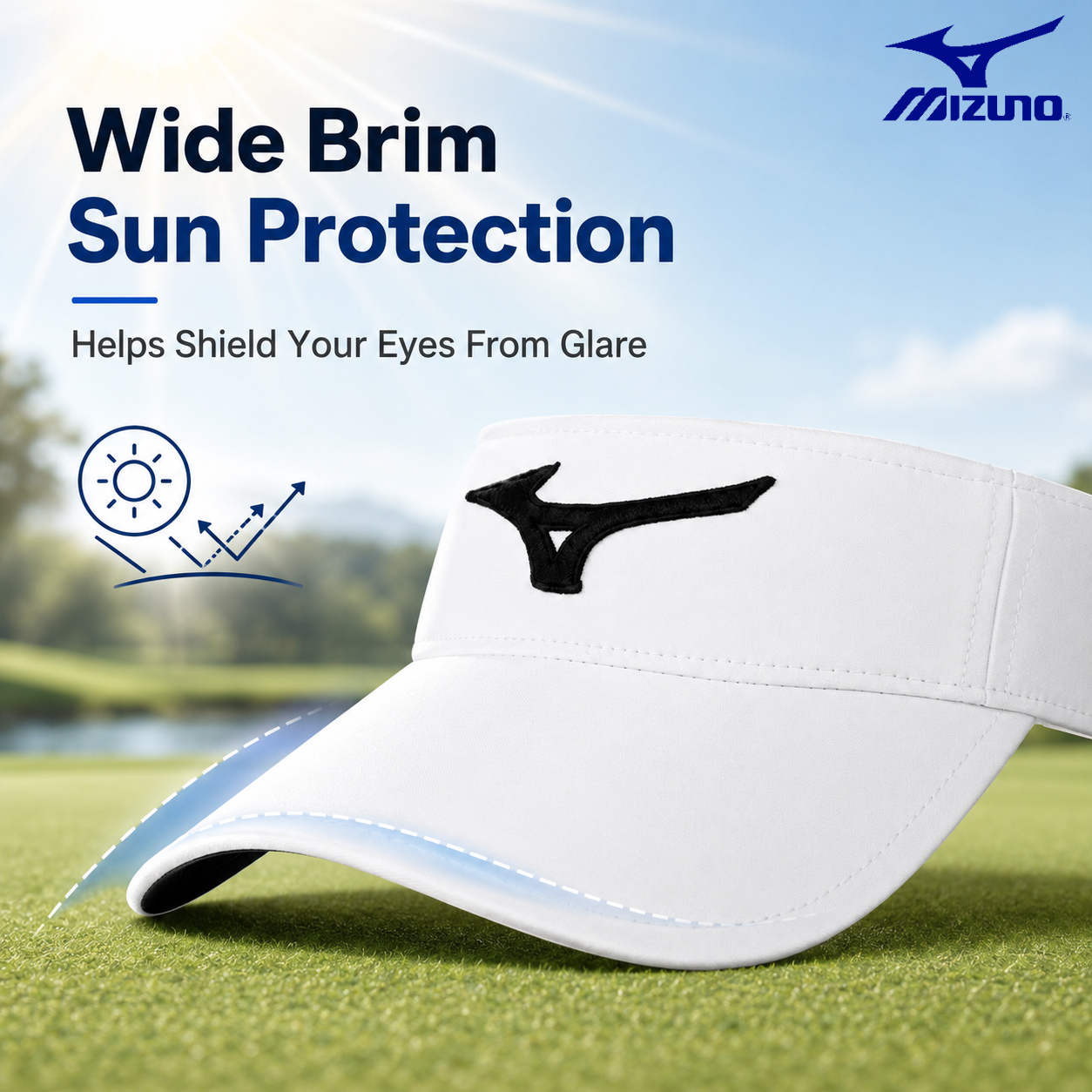 Mizuno Mens Golf Cap Hollow To - Running Cap Lightweight recension och pris