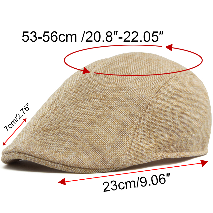 Men's Linen Flat Cap Spring Su - Newsboy Cap Ivy recension och pris