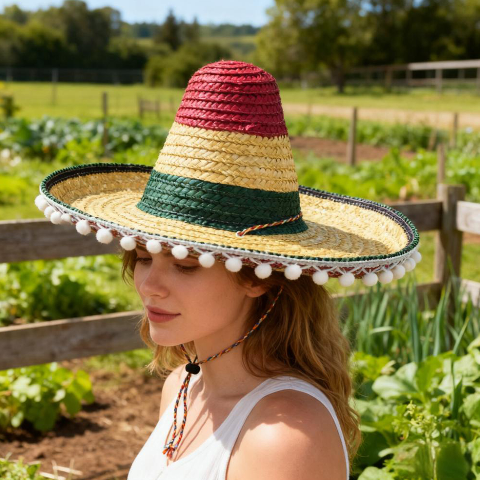Mexican Straw Hat Carnival Wid - Sun Hat Wide Brim recension och pris