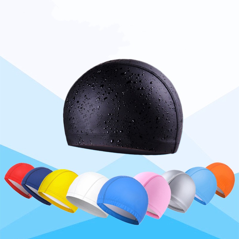 PU Coated Swimming Cap Unisex  - Swim Hat Silicone recension och pris