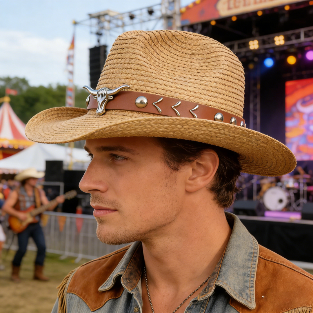 Vintage Straw Western Cowboy H - Cowboy Hat Straw recension och pris