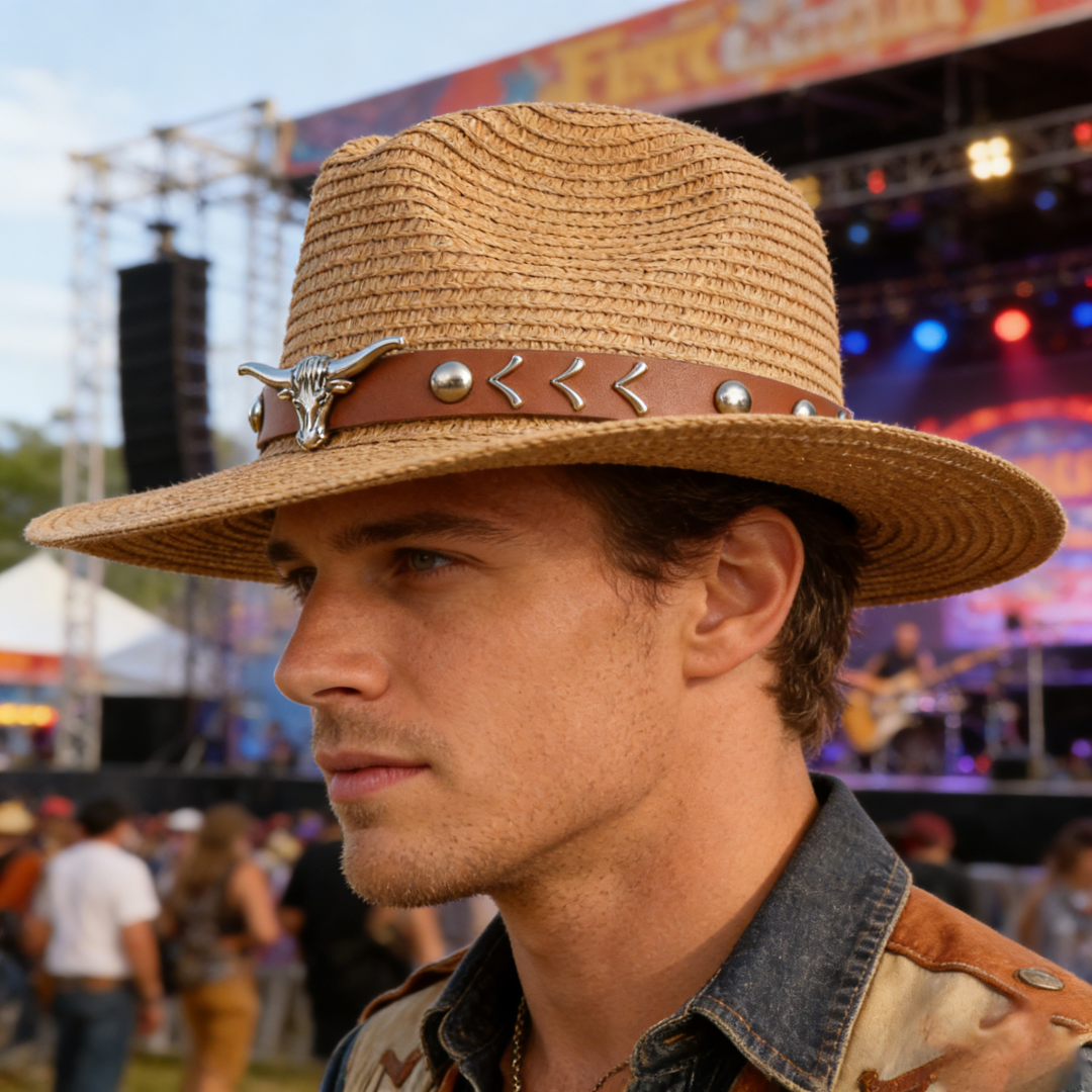 Vintage Straw Western Cowboy H - Cowboy Hat Straw recension och pris