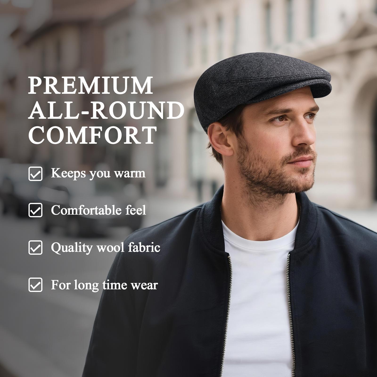 JANGOUL Herringbone Flat Ivy N - Newsboy Cap Ivy recension och pris