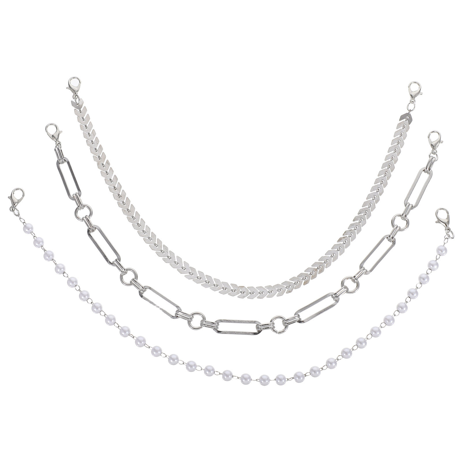 3Pcs Minimalist Hat Chains Set - Trucker Cap Mesh recension och pris