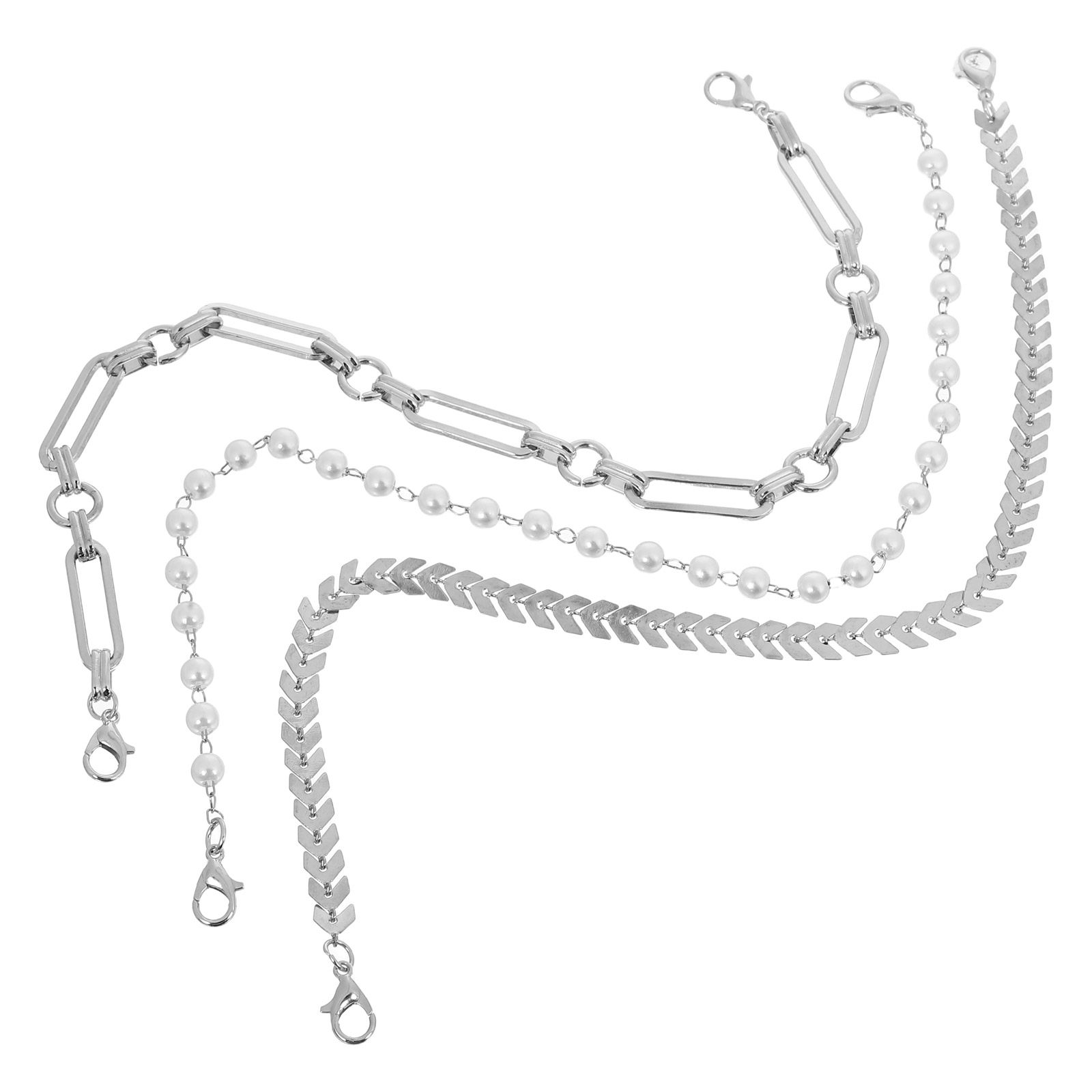 3Pcs Minimalist Hat Chains Set - Trucker Cap Mesh recension och pris