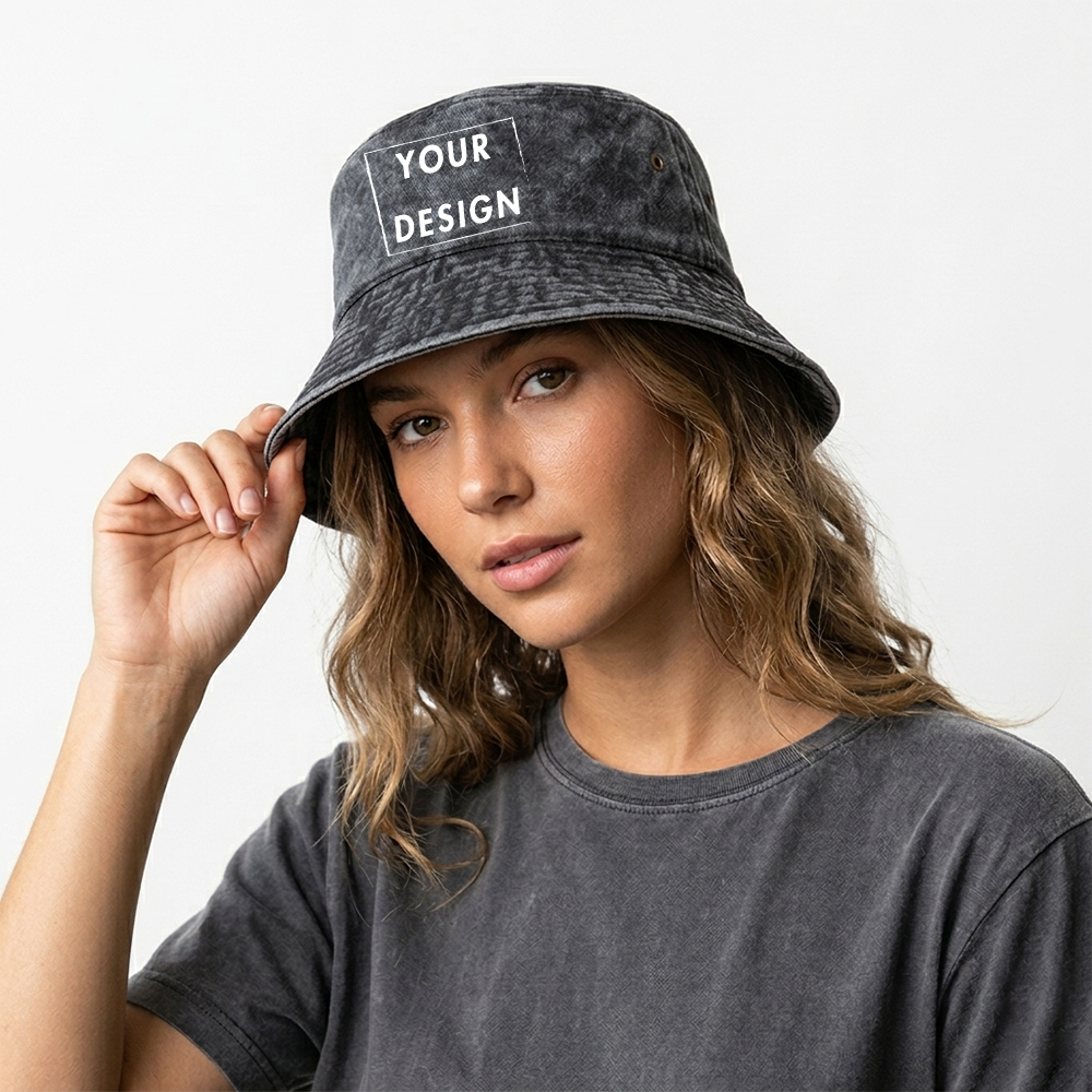 Custom Washed Vintage Bucket H - Bucket Hat Cotton recension och pris